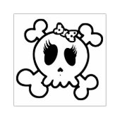 ウッドアートスタンプ/スカル ラバースタンプ (インプリント)