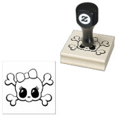 ウッドアートスタンプ/スカル ラバースタンプ (押印)