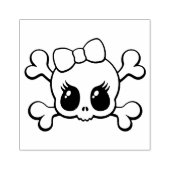 ウッドアートスタンプ/スカル ラバースタンプ (インプリント)