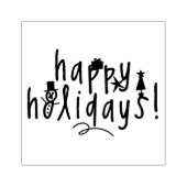 ウッドアートスタンプ/ハッピーホリデー ラバースタンプ (インプリント)