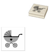 ウッドアートスタンプ/ベビーキャリッジ ラバースタンプ (押印)