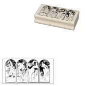 ウッドアートスタンプ:ミュシャ:季節 ラバースタンプ (押印)