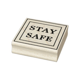 ウッドアートスタンプ – STAY SAFE ラバースタンプ