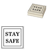ウッドアートスタンプ – STAY SAFE ラバースタンプ (押印)