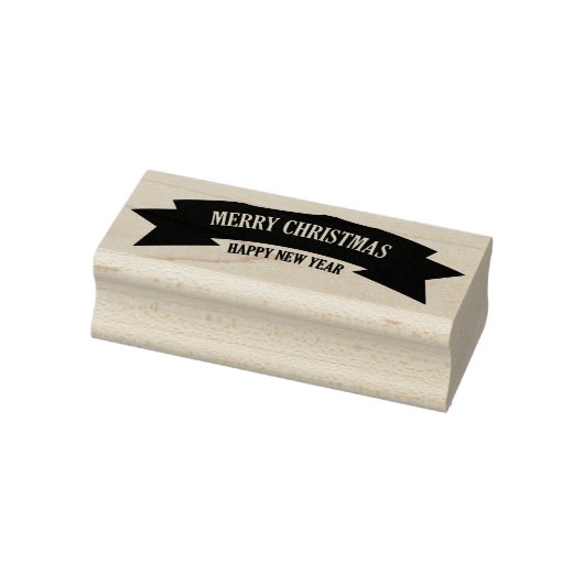 ウッドアート切手/メリークリスマスバナー ラバースタンプ (スタンプ)