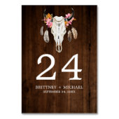 ウッドア素朴ントラーテーブルカード テーブルナンバー (裏面)