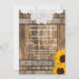 ウッドア結婚ース素朴招待状に 招待状