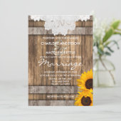 ウッドア結婚ース素朴招待状に 招待状 (スタンド正面)
