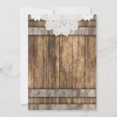 ウッドア結婚ース素朴招待状に 招待状 (裏面)