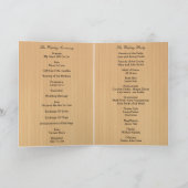 ウッドイエロー素朴フローラバタフライプログラムカード カード (内部)