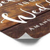 ウッドイエロ素朴ーンヒマワリへようこそ結婚 ポスター (角)