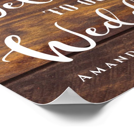 ウッドイエロ素朴ーンヒマワリへようこそ結婚 ポスター (角)