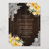 ウッドイ素朴ロボタニッ結婚クス 招待状 (正面/裏面)