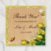 ウッドイ素朴ローフローラバタフライ結婚ズ フェイバータグ (裏面)