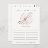ウッドウィスク フローラル レシピ リクエスト ブライズシャワー ポストカード (正面/裏面)