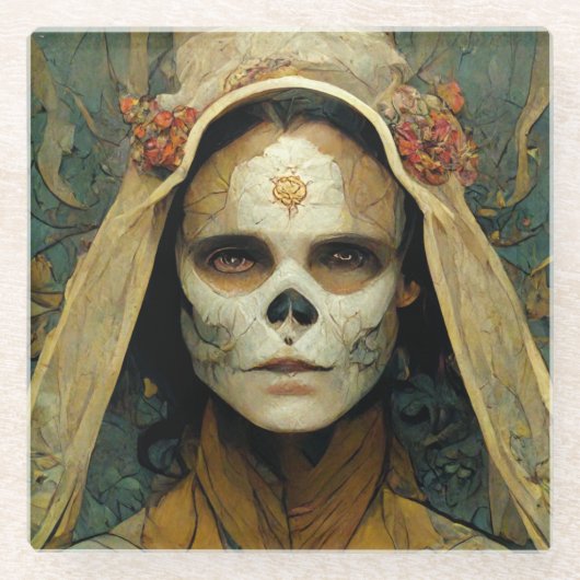 ウッドウィッチ1ファンタジー ガラスコースター (正面)