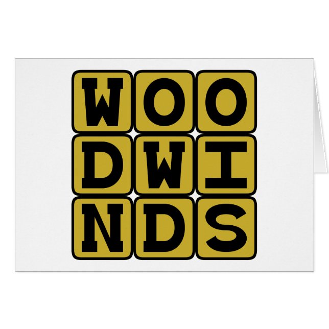 ウッドウィンズ、ミュージカル楽器 (正面横)