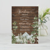 ウッドウィンターアドベンチャーがカップルのシャワーを待つ 招待状 (スタンド正面)