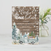 ウッドウィンタートラックOnederland Forest 1st誕生日 招待状 (スタンド正面)