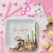 ウッドウェスタン素朴をテーマにした感謝祭ディナー ペーパープレート (パーティー)