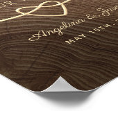 ウッドウェディングウェルカムポスター ポスター (角)