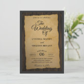 ウッドウエスタン結婚式招待状 招待状 (スタンド正面)