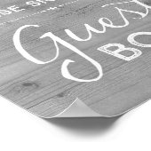 ウッドウォーターカラーフラワーのゲストブック ウェディングサイン ポスター (角)