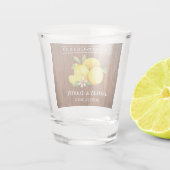 ウッドウォー素朴ターカラーレモンズ結婚リモンチェロ ショットグラス (裏面)