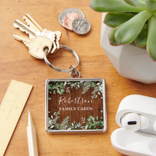 ウッドウォー素朴トカラーアイビーシダSageファミリーキャビン キーホルダー (デスク)