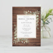ウッドウォー素朴トカラーグリーンブライダルシャワー 招待状 (スタンド正面)