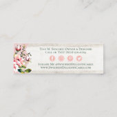 ウッドウォー素朴トカラーフローラ結婚ズケーキベーカリー スキニー名刺 (裏面)