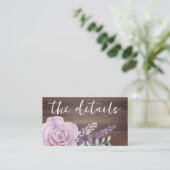 ウッドウォー素朴トカラーフローラ&ユーカリ結婚ス エンクロージャーカード (スタンド正面)