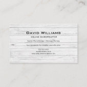 ウッドウマ科のカイロプラクター理学療法士 名刺 (裏面)