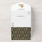 ウッドウ素朴ッドランド動物キャンピングベビーシャワー オールインワン招待状 (外側)