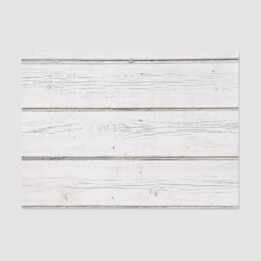 ウッドエフェクトホワイト素朴ウッドグレインカントリースタイル 薄葉紙 (正面)