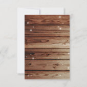 ウッドエレガントバラ花びらカントリー素朴結婚ズ 招待状 (裏面)