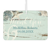 ウッドエレガントブエシーシェルビーチ結婚式 カーエアーフレッシュナー (正面)