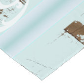 ウッドエレガントブエシーシェルビーチ結婚式 ショートテーブルランナー (コーナー)