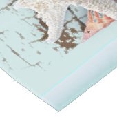 ウッドエレガントブエシーシェルビーチ結婚式 ショートテーブルランナー (コーナー)