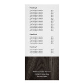 ウッドエレガントロカスタムゴの価格一覧メニュー ラックカード (裏面)