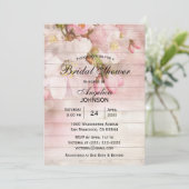 ウッドエレガント素朴さくらんぼブロッサムブライダルシャワー 招待状 (スタンド正面)