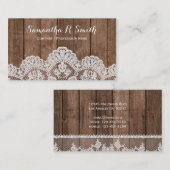 ウッドエレガント・レース名刺 名刺 (正面/裏面)