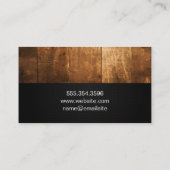 ウッドエンドボード | ブラックメッシュ 名刺 (裏面)