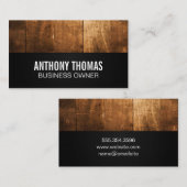 ウッドエンドボード | ブラックメッシュ 名刺 (正面/裏面)