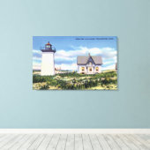 ウッドエンドライトハウスのビュー キャンバスプリント (インサイチュ (ウッドフロア))