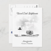 ウッドエンドライトハウス – マサチューセッツ ポストカード (正面/裏面)