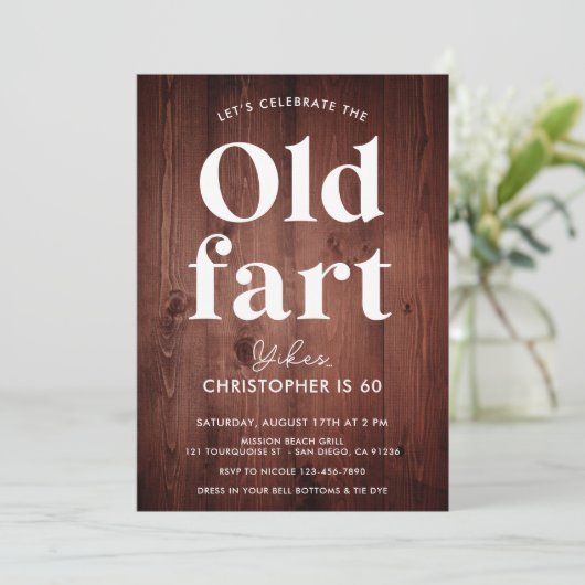 ウッドオおもしろいールドファートニーエイジ誕生日 招待状 (スタンド正面)