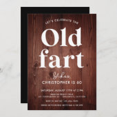 ウッドオおもしろいールドファートニーエイジ誕生日 招待状 (正面/裏面)