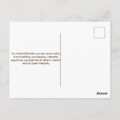 ウッドオンド中国のリ占星術はがき ポストカード (裏面)