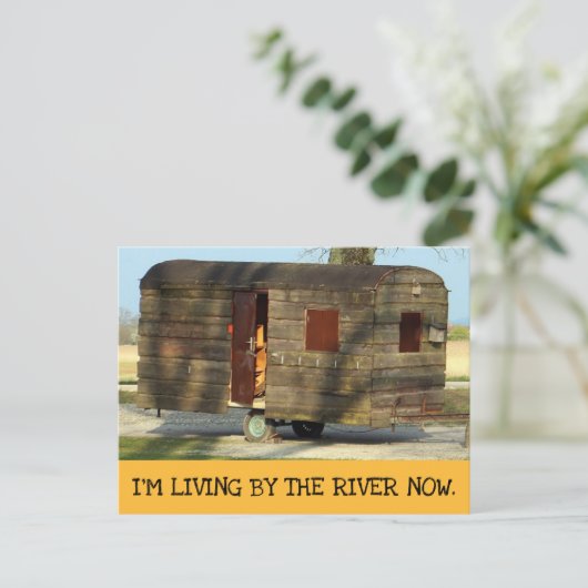 ウッドカおもしろいンパートレーラーポストカードバイザリバー ポストカード (スタンド正面)